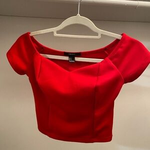 Heart lined crop top